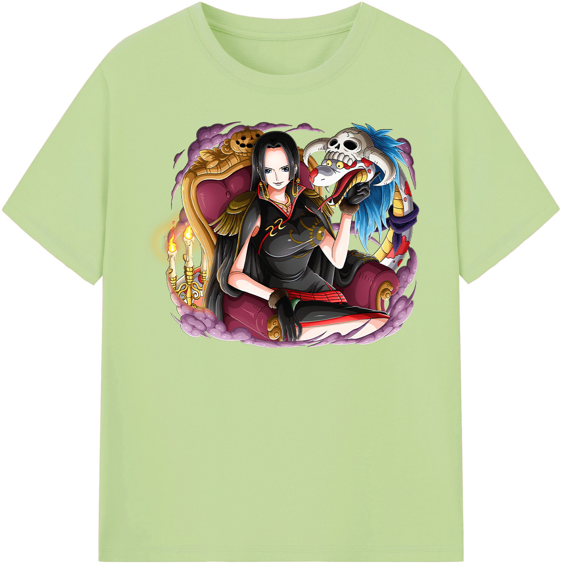 ワンピース ボア・ハンコック ONE PIECE Boa·Hancock 綿100％半袖Tシャツ（フロントプリント）